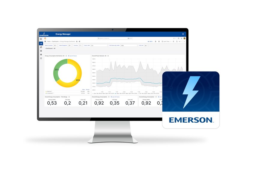 Az Emerson új megoldása csökkenti a gyártók energiaköltségeit és szén-dioxid-kibocsátását